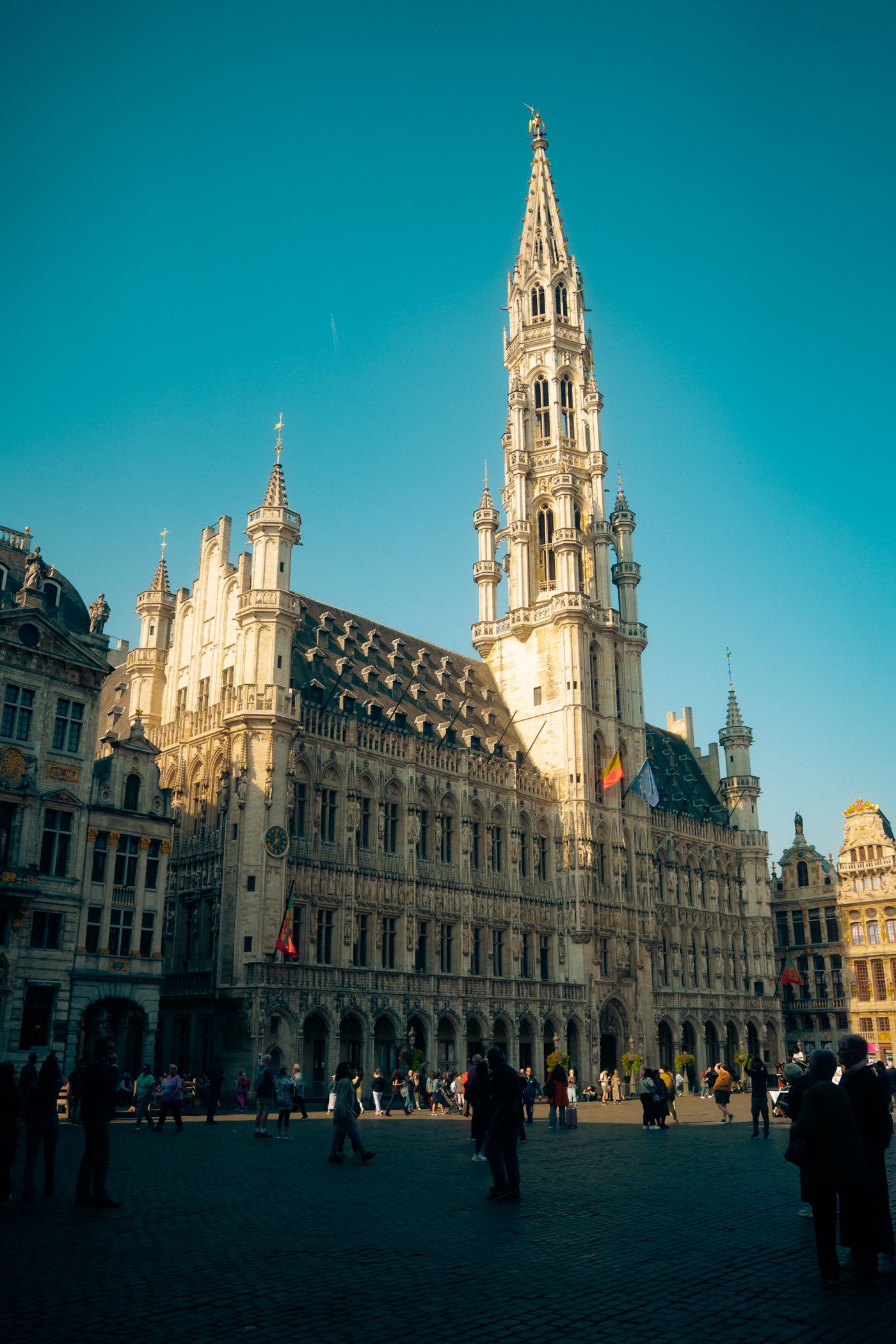 Grand Place and the Town Hall in Brussels, Belgium